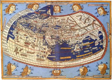 Карта мира Клавдия Птолемея