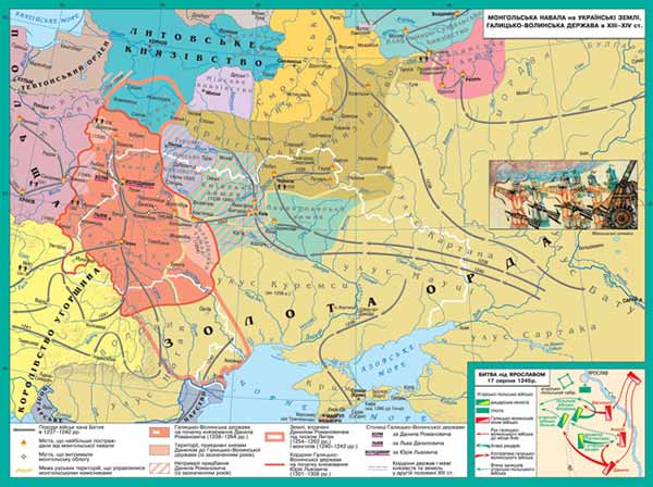 Карта Галицко-Волынского государства
